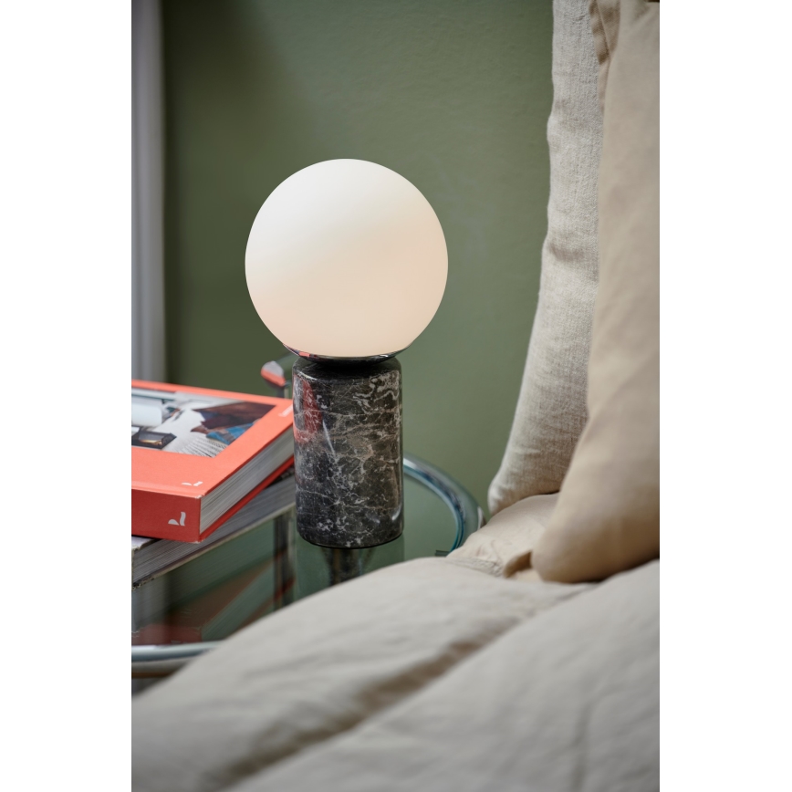 Nordlux - Lampada da tavolo LILLY 1xE14/25W/230V marmo/grigio