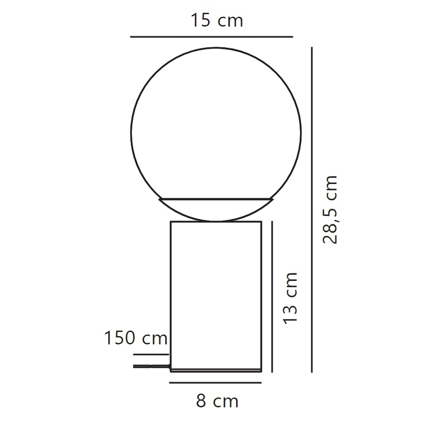 Nordlux - Lampada da tavolo LILLY 1xE14/25W/230V marmo/grigio