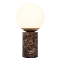 Nordlux - Lampada da tavolo LILLY 1xE14/25W/230V marmo/marrone