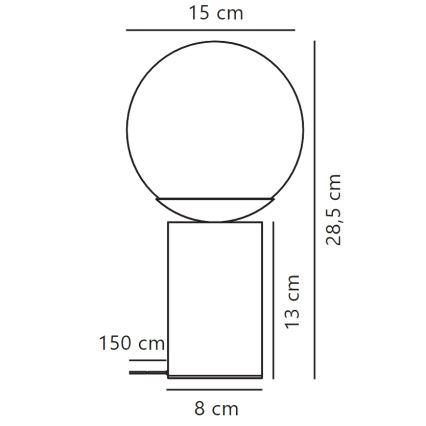 Nordlux - Lampada da tavolo LILLY 1xE14/25W/230V marmo/marrone