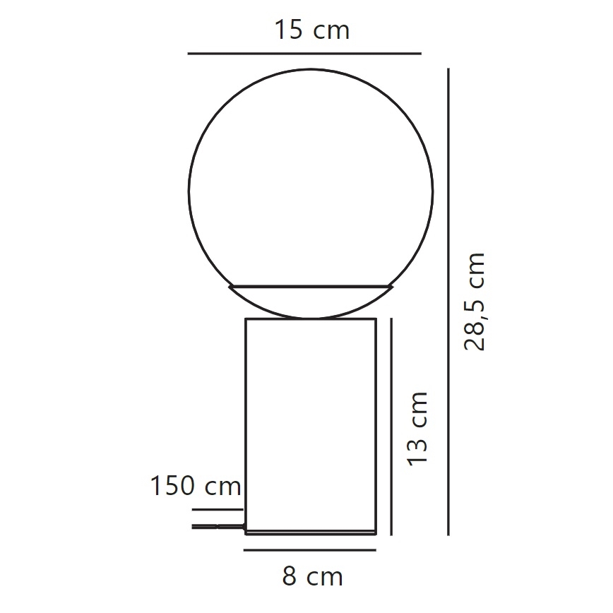 Nordlux - Lampada da tavolo LILLY 1xE14/25W/230V marmo/marrone