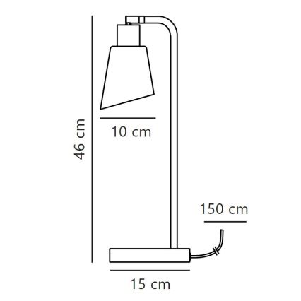 Nordlux - Lampada da tavolo MOLLI 1xE14/25W/230V
