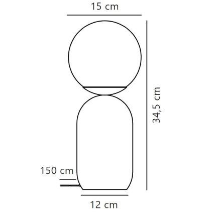 Nordlux - Lampada da tavolo NOTTI 1xE14/25W/230V nero