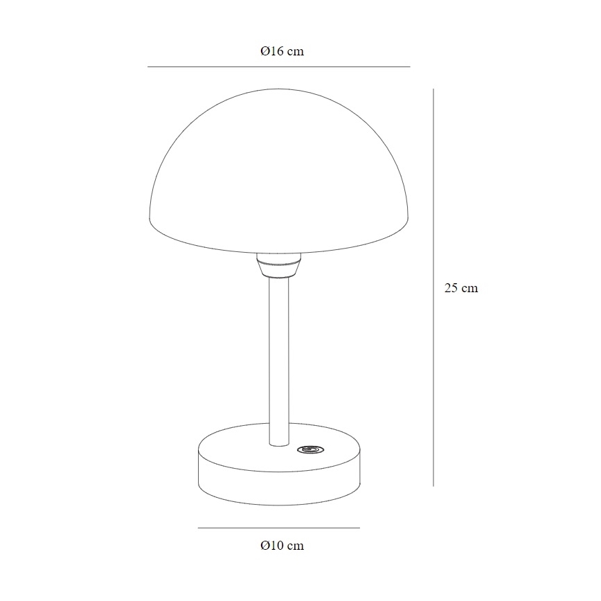 Nordlux - Lampada da tavolo ricaricabile dimmerabile da esterno ELLEN LED/2,8W/3,7V IP44 nero