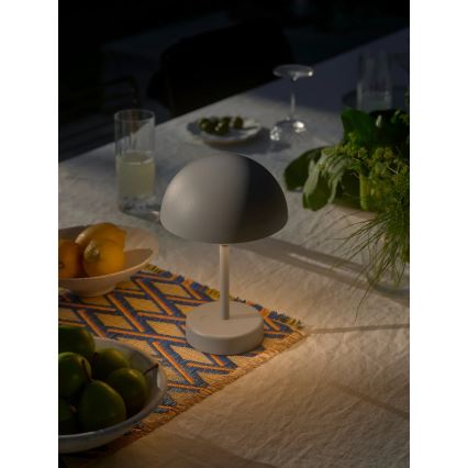 Nordlux - Lampada da tavolo ricaricabile dimmerabile LED per esterni ELLEN LED/2,8W/3,7V 2200 mAh IP44 grigia
