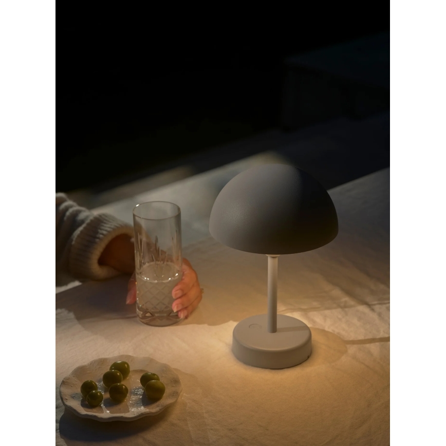 Nordlux - Lampada da tavolo ricaricabile dimmerabile LED per esterni ELLEN LED/2,8W/3,7V 2200 mAh IP44 grigia