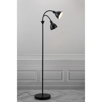 Nordlux - Lampada da terra RAY 2xE14/25W/230V nera