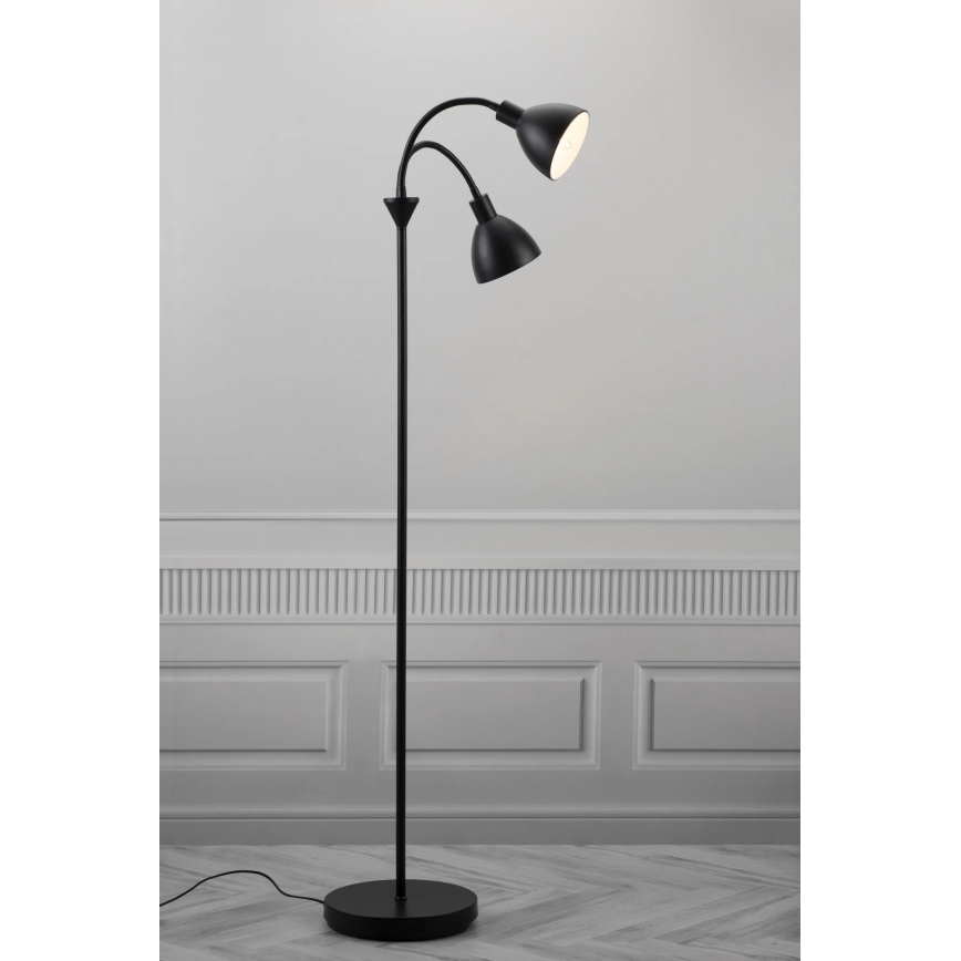 Nordlux - Lampada da terra RAY 2xE14/25W/230V nera