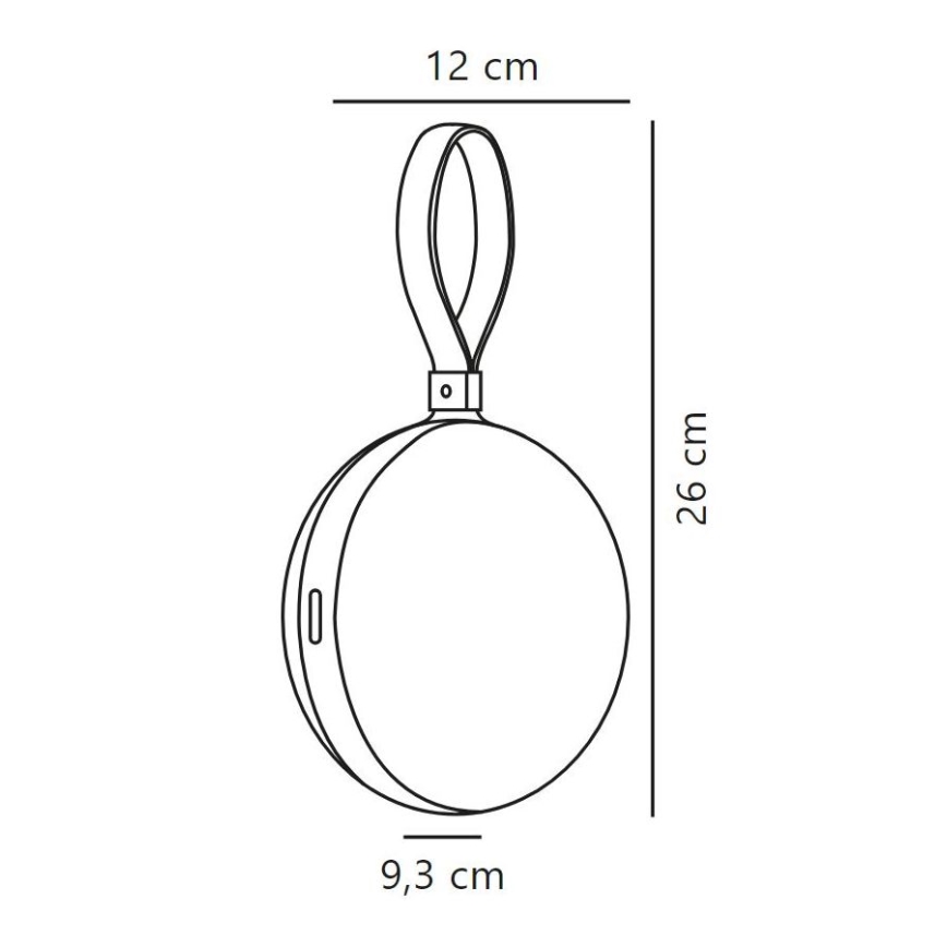 Nordlux - Lampada portatile da esterno dimmerabile BRING TO-GO LED/1W/3,7V IP54 1500 mAh nero