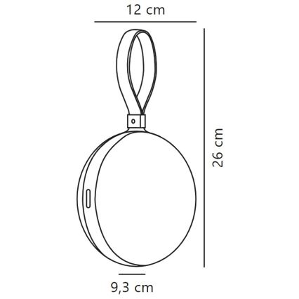 Nordlux - Lampada portatile ricaricabile a LED LED/1W/3,7V IP54 giallo