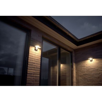 Nordlux - Lampada da parete solare LED con sensore RICA LED/5W/3,7V IP44 2200 mAh quadrata