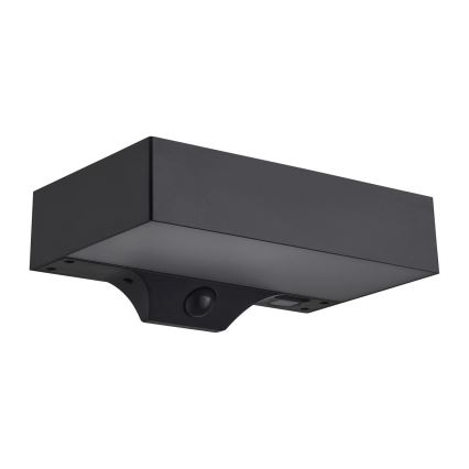 Nordlux - Lampada da parete solare LED con sensore MONAY LED/5W/5V 3000K IP44 2000 mAh nero