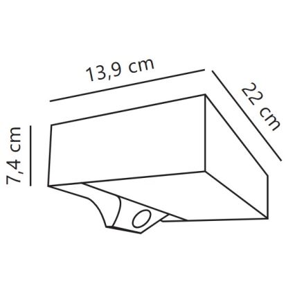 Nordlux - Lampada da parete solare LED con sensore MONAY LED/5W/5V 3000K IP44 2000 mAh nero