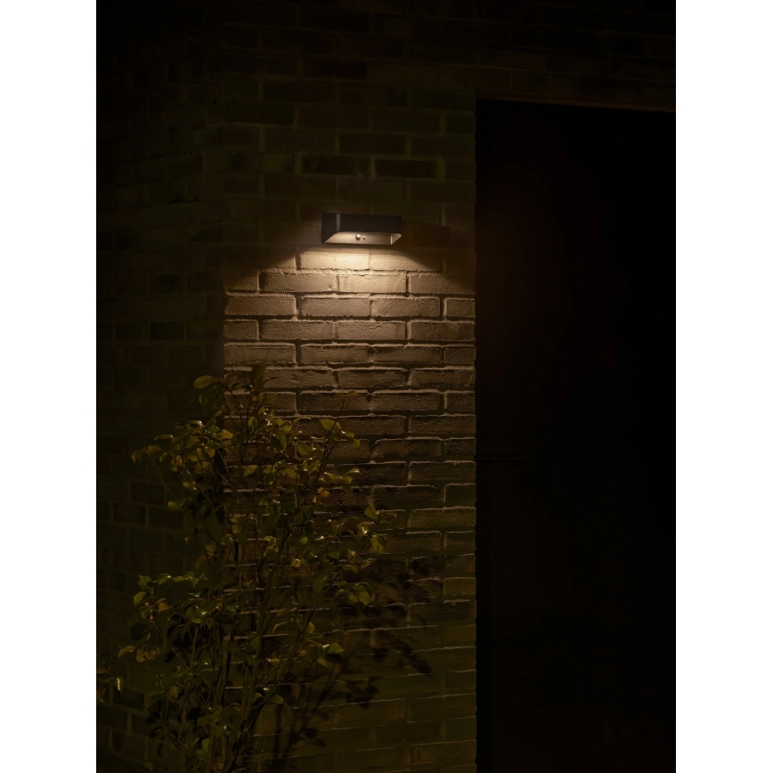 Nordlux - Lampada solare a LED con sensore MARCELLIO LED/5W/5V IP54 2200 mAh nera