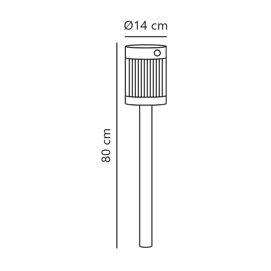 Nordlux - Lampada solare LED COUPAR LED/3,2W/5V 3000K IP44 nero