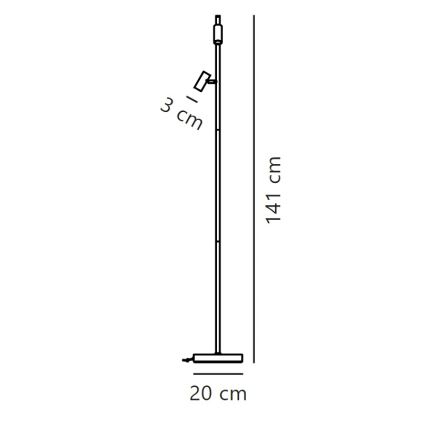 Nordlux - Lampadaire tactile à intensité variable OMARI 2xLED/3,2W/230V blanc
