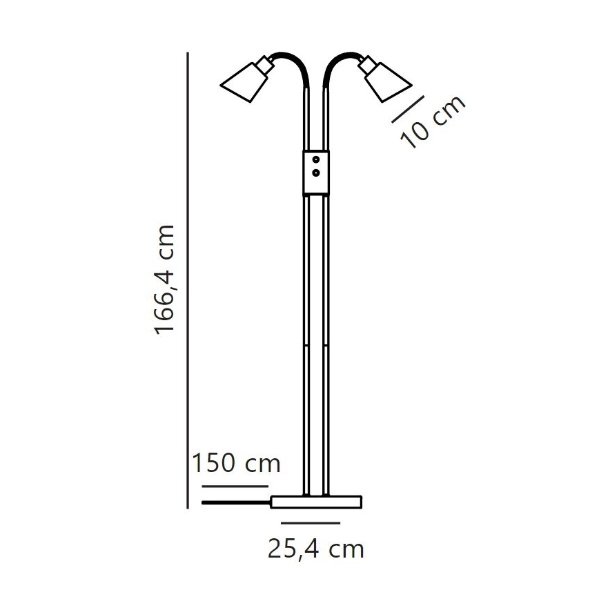 Nordlux - Lampadaire MOLLI 2xE14/25W/230V