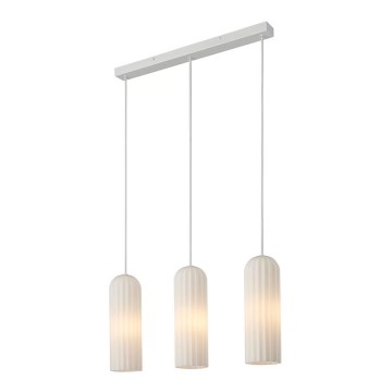Nordlux - Lampadario a cavo MIELLA 3xE27/25W/230V bianco