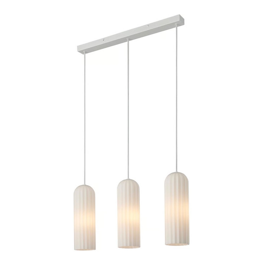 Nordlux - Lampadario a cavo MIELLA 3xE27/25W/230V bianco