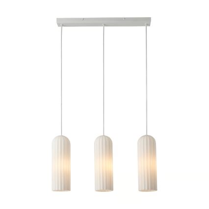 Nordlux - Lampadario a cavo MIELLA 3xE27/25W/230V bianco
