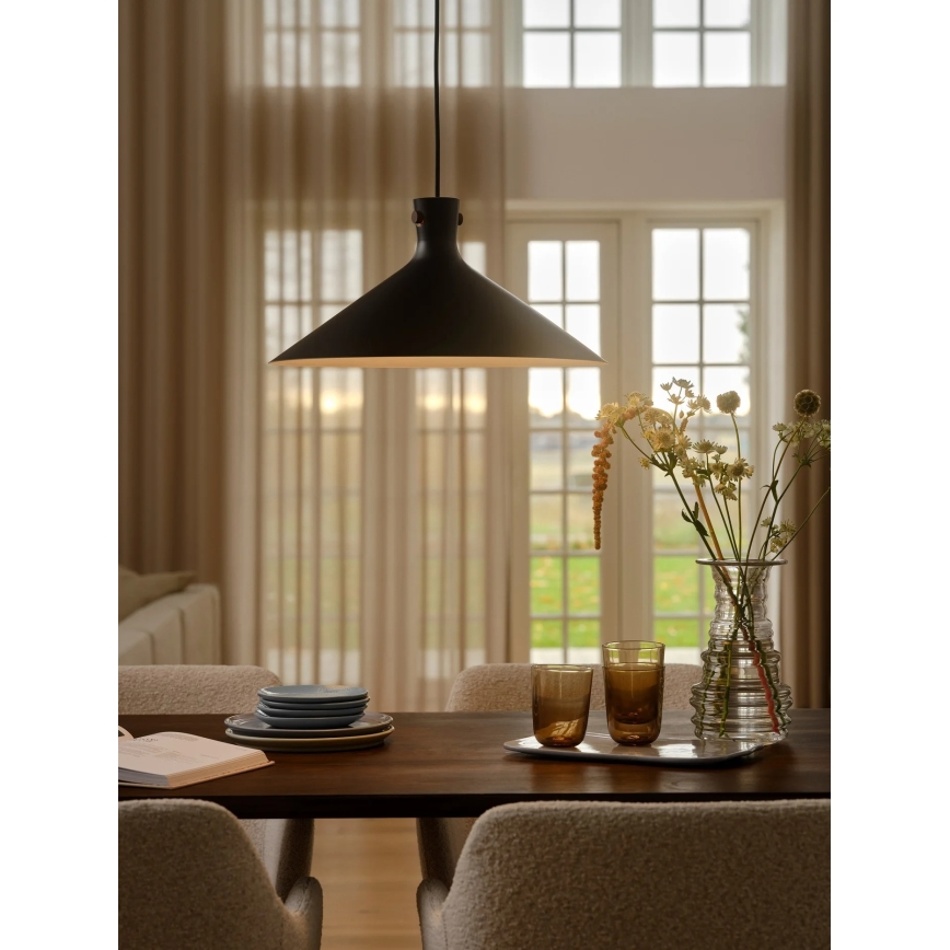 Nordlux - Lampadario a sospensione con cavo DORINA 1xE27/60W/230V nero