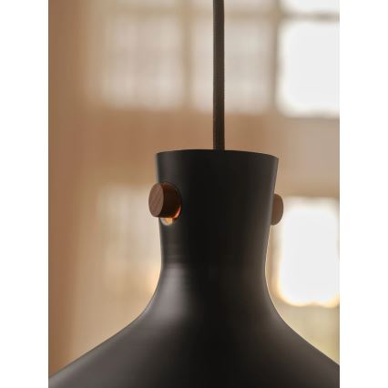 Nordlux - Lampadario a sospensione con cavo DORINA 1xE27/60W/230V nero