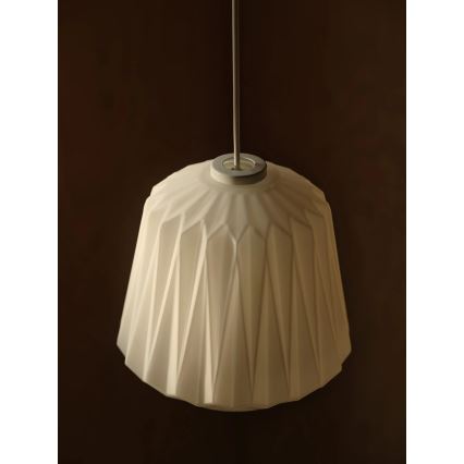 Nordlux - Lampadario a sospensione con cavo ELBIE 1xE27/15W/230V Ø 24 cm bianco
