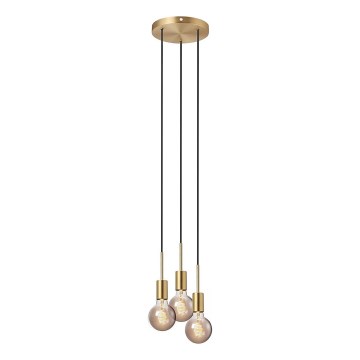 Nordlux - Lampadario a sospensione con cavo PACO 3xE27/25W/230V in ottone