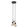 Nordlux - Lampadario a sospensione con cavo PACO 3xE27/25W/230V nero