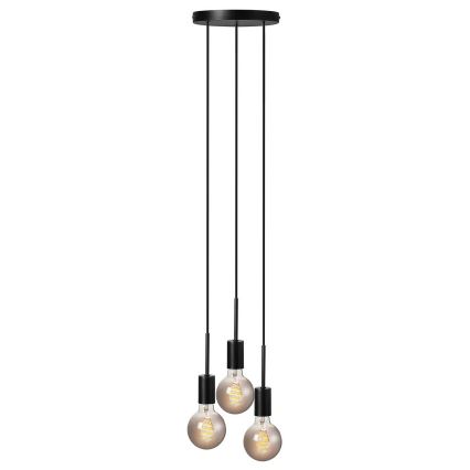 Nordlux - Lampadario a sospensione con cavo PACO 3xE27/25W/230V nero