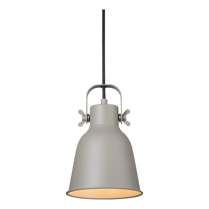 Nordlux - Lampadario a sospensione con filo ADRIAN 1xE27/25W/230V diametro 16 cm grigio