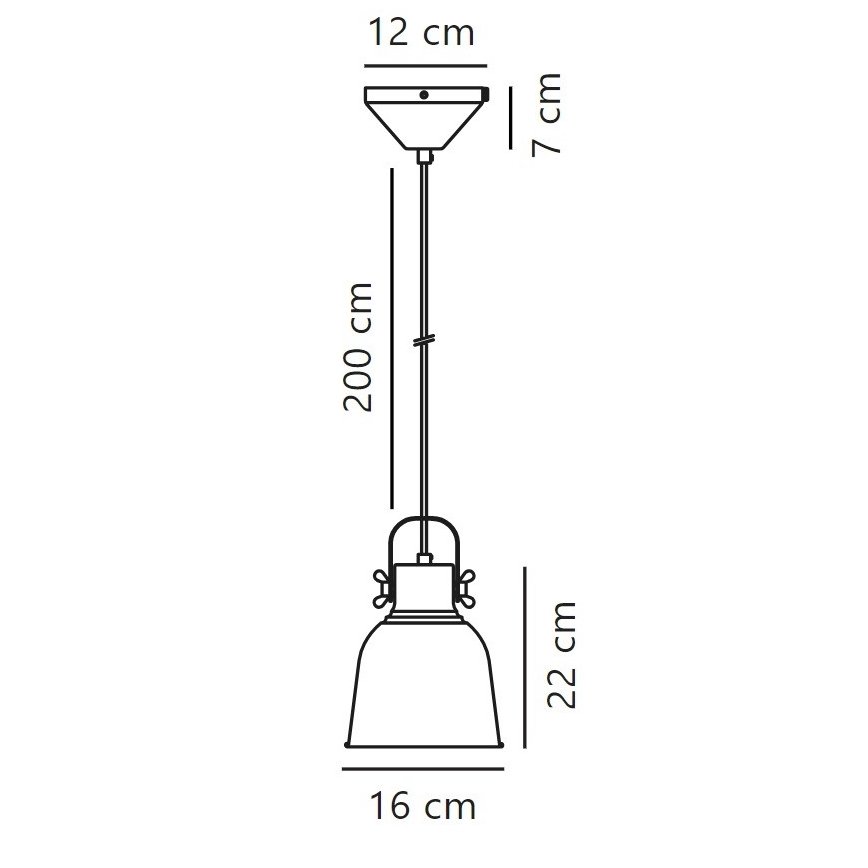 Nordlux - Lampadario a sospensione con filo ADRIAN 1xE27/25W/230V diametro 16 cm grigio