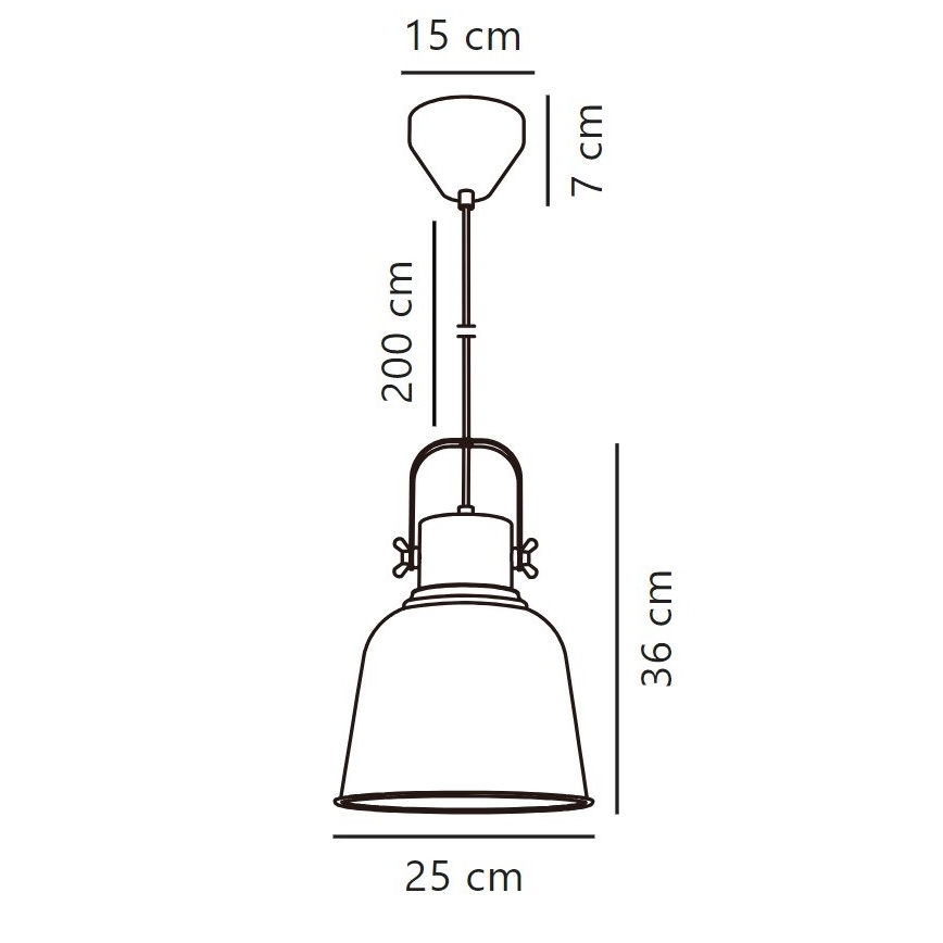 Nordlux - Lampadario a sospensione con filo ADRIAN 1xE27/25W/230V diametro 25 cm grigio