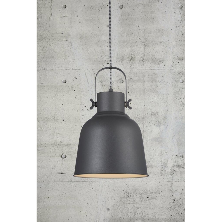 Nordlux - Lampadario a sospensione con filo ADRIAN 1xE27/40W/230V diametro 25 cm antracite