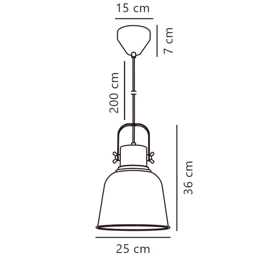 Nordlux - Lampadario a sospensione con filo ADRIAN 1xE27/40W/230V diametro 25 cm antracite