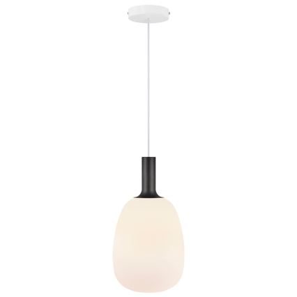 Nordlux - Lampadario a sospensione con filo ALTON 1xE27/60W/230V bianco/nero/ottone