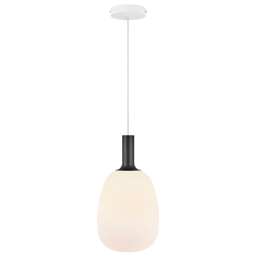 Nordlux - Lampadario a sospensione con filo ALTON 1xE27/60W/230V bianco/nero/ottone