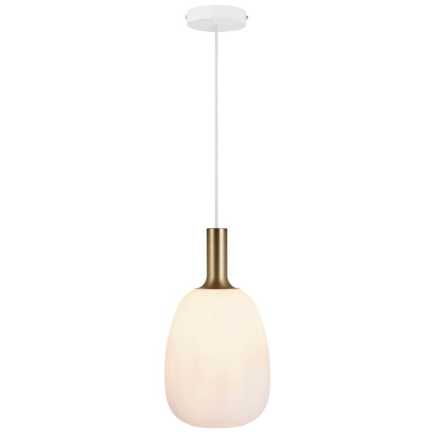 Nordlux - Lampadario a sospensione con filo ALTON 1xE27/60W/230V bianco/nero/ottone