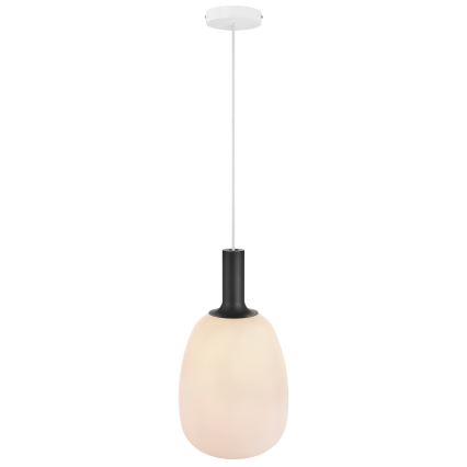Nordlux - Lampadario a sospensione con filo ALTON 1xE27/60W/230V bianco/nero/ottone