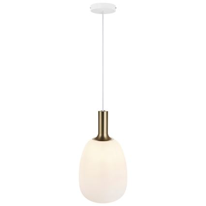 Nordlux - Lampadario a sospensione con filo ALTON 1xE27/60W/230V bianco/nero/ottone