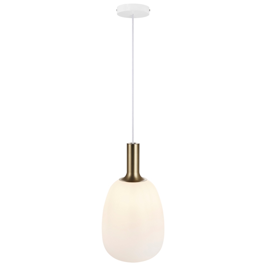 Nordlux - Lampadario a sospensione con filo ALTON 1xE27/60W/230V bianco/nero/ottone