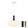Nordlux - Lampadario a sospensione con filo ALTON 1xE27/60W/230V bianco/nero/ottone