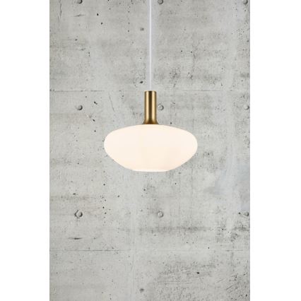 Nordlux - Lampadario a sospensione con filo ALTON 1xE27/60W/230V bianco/nero/ottone