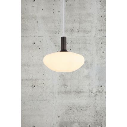 Nordlux - Lampadario a sospensione con filo ALTON 1xE27/60W/230V bianco/nero/ottone
