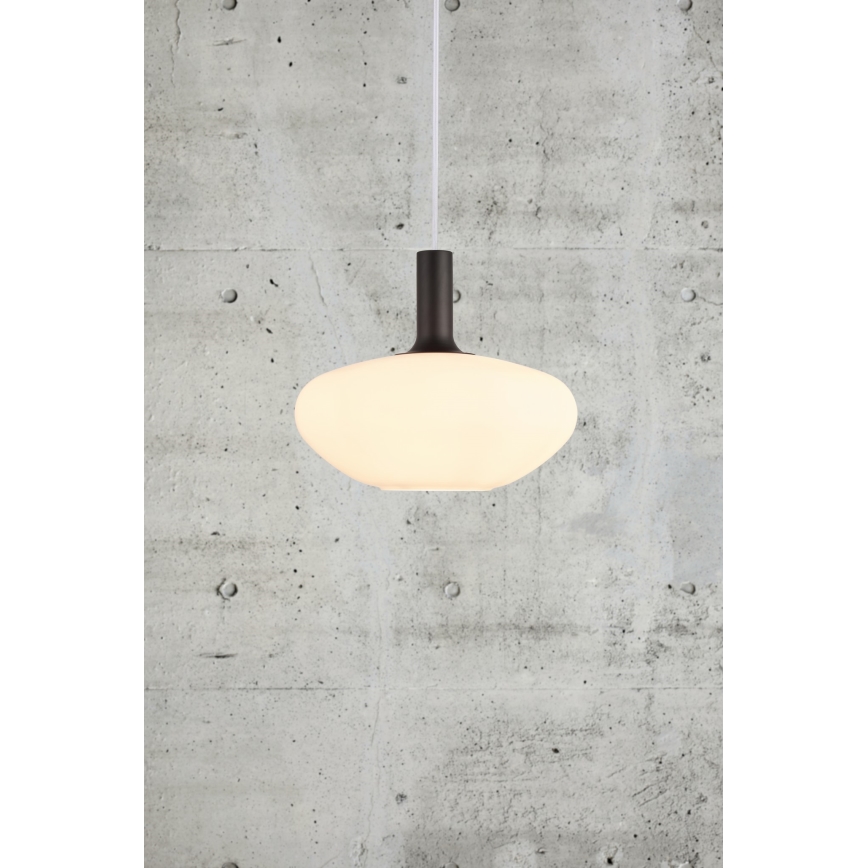 Nordlux - Lampadario a sospensione con filo ALTON 1xE27/60W/230V bianco/nero/ottone