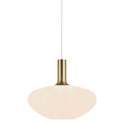 Nordlux - Lampadario a sospensione con filo ALTON 1xE27/60W/230V bianco/nero/ottone
