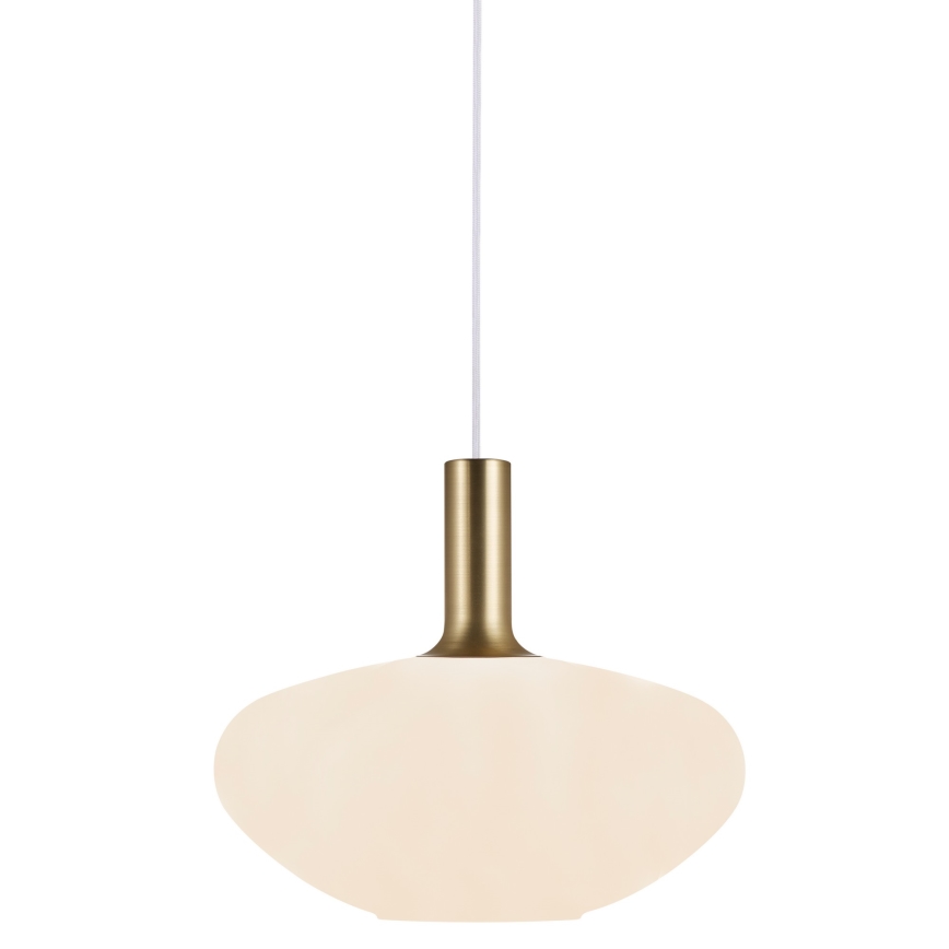 Nordlux - Lampadario a sospensione con filo ALTON 1xE27/60W/230V bianco/nero/ottone
