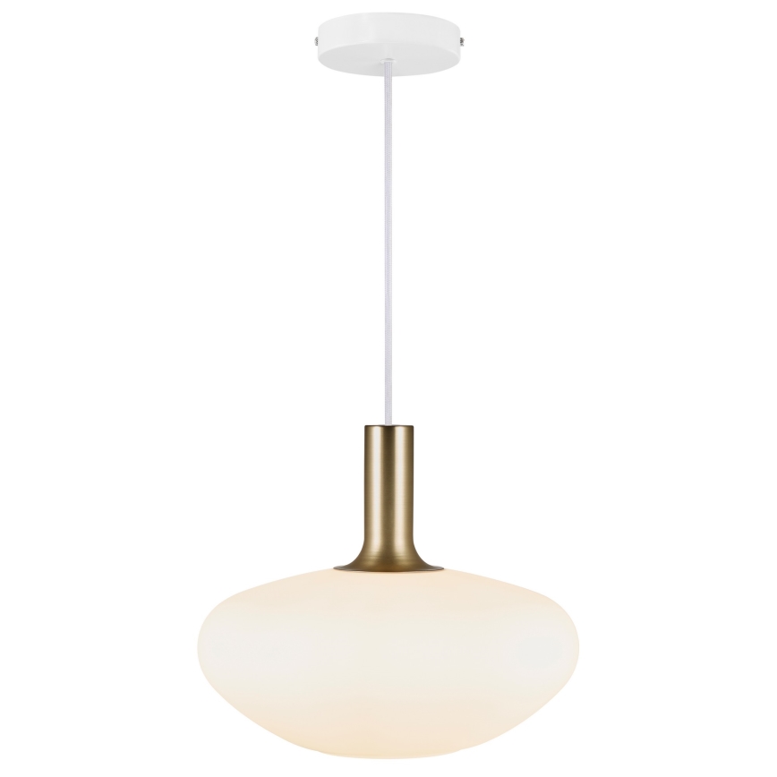 Nordlux - Lampadario a sospensione con filo ALTON 1xE27/60W/230V bianco/nero/ottone