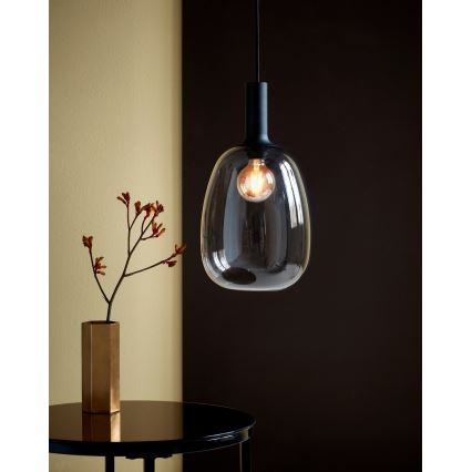 Nordlux - Lampadario a sospensione con filo ALTON 1xE27/60W/230V nero