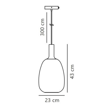 Nordlux - Lampadario a sospensione con filo ALTON 1xE27/60W/230V nero